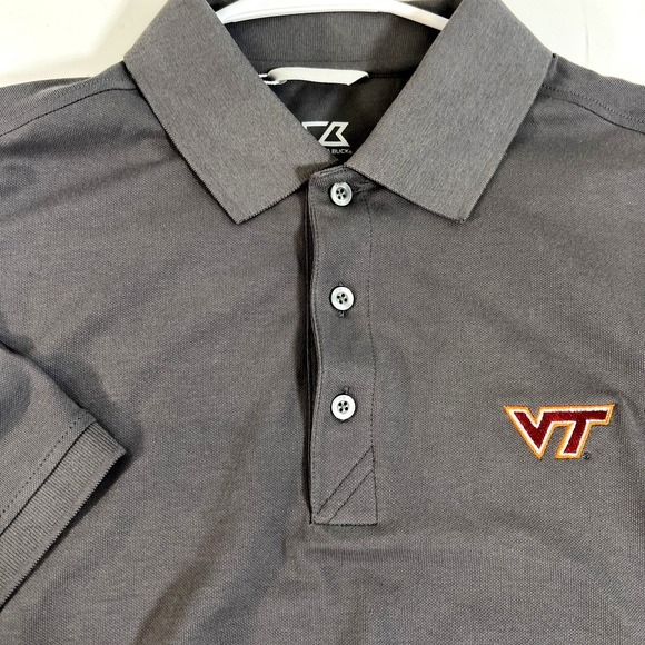 Cutter & Buck Other - Virginia Tech Hokies Shirt Polo Mens XL Grey NCAA Football CB DryTec Cotton+